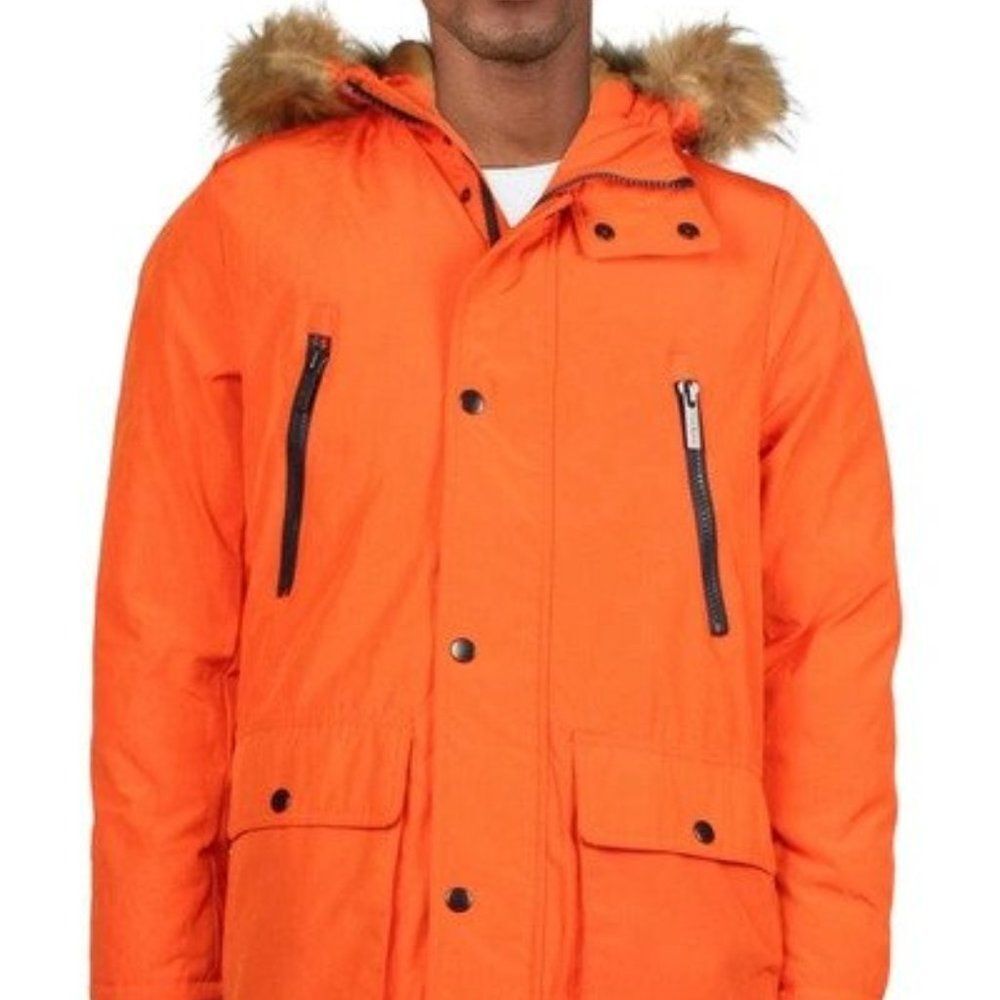 Club Room Men's Parka with a Faux Fur-Hood Jacket